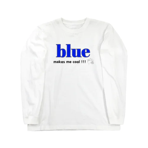 推しカラー  推し色　ロゴＴシャツ（ブルー） Long Sleeve T-Shirt