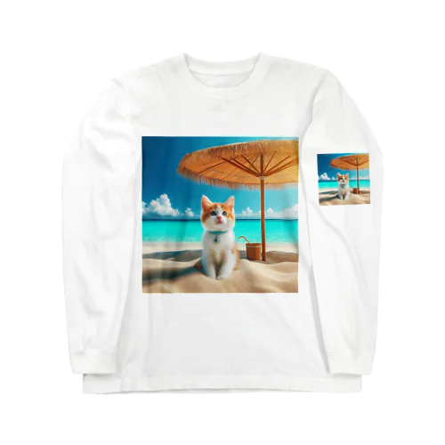 南国の海で一時のバカンスを楽しむ Long Sleeve T-Shirt