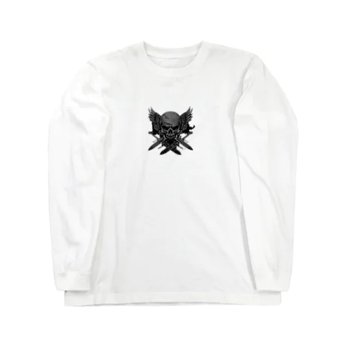 ドクロ切り抜き Long Sleeve T-Shirt