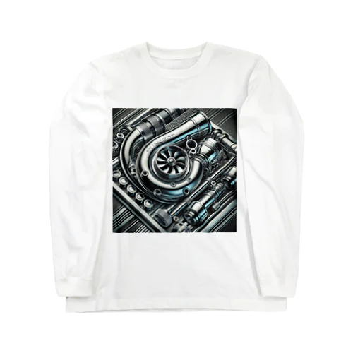 チューニングパッション：精密な自動車パーツのアート Long Sleeve T-Shirt