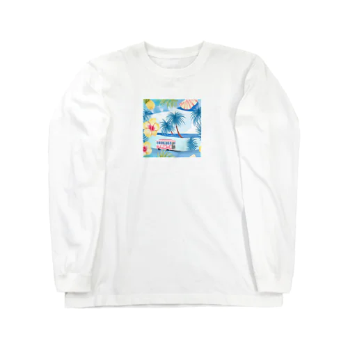 ハイビスカスとトロリー Long Sleeve T-Shirt