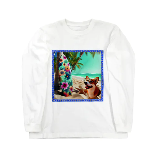 犬×サーフボード Long Sleeve T-Shirt