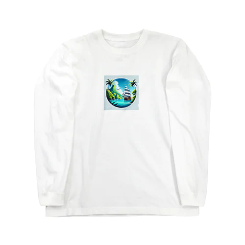 カリブ海と船 Long Sleeve T-Shirt