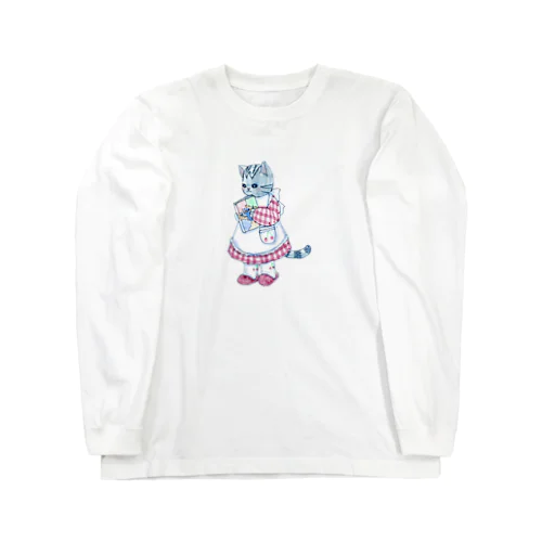 こねこのミトンちゃん（さくらんぼ） ロングスリーブTシャツ