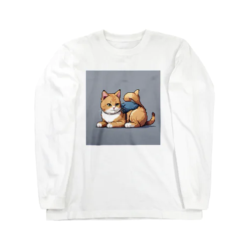 猫のゆるキャラ Long Sleeve T-Shirt