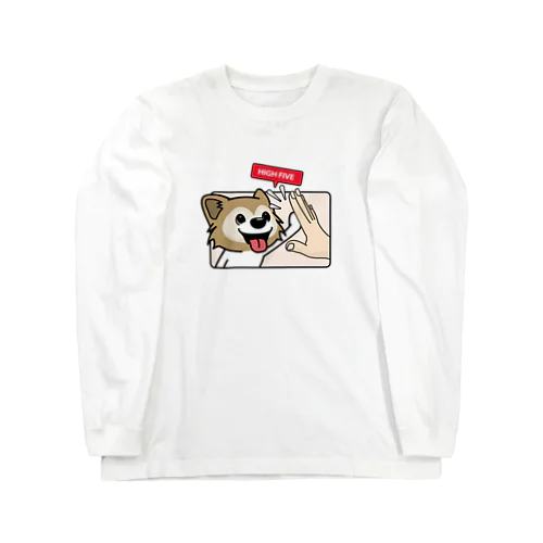 ハイタッチ！パピヨン Long Sleeve T-Shirt