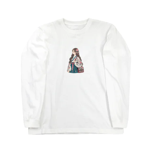 韓国風の女の子(チマチョゴリ着) Long Sleeve T-Shirt