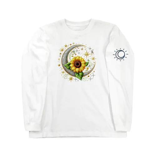 ひまわりと三日月 Long Sleeve T-Shirt