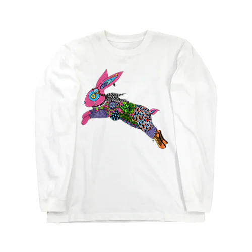 跳ねるウサギ Long Sleeve T-Shirt