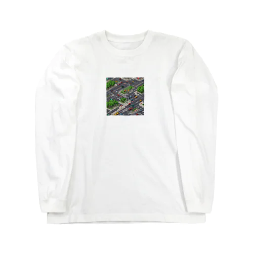 「都会の信号 道路マップ」 Long Sleeve T-Shirt