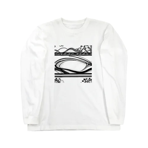 波紋模様 Long Sleeve T-Shirt