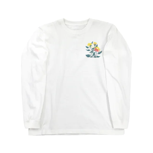 RetrowaveFlower-ベニバナ- Long Sleeve T-Shirt