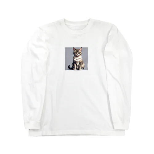 座っている猫 Long Sleeve T-Shirt