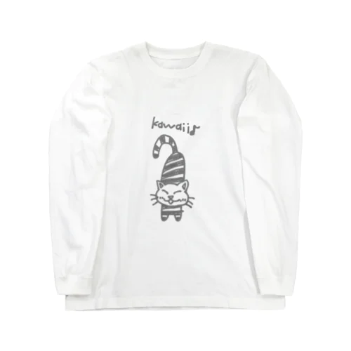 逆立ちにゃんこ Long Sleeve T-Shirt