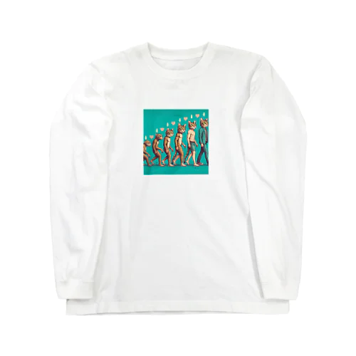 猫の進化 Long Sleeve T-Shirt