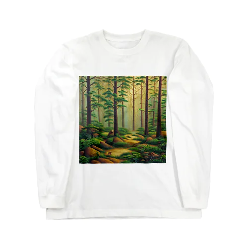 森の中で創作活動 ロングスリーブTシャツ
