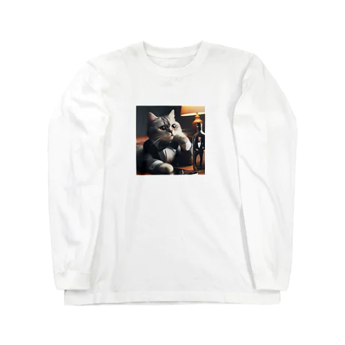 ハードボイルドに憧れる猫２ Long Sleeve T-Shirt