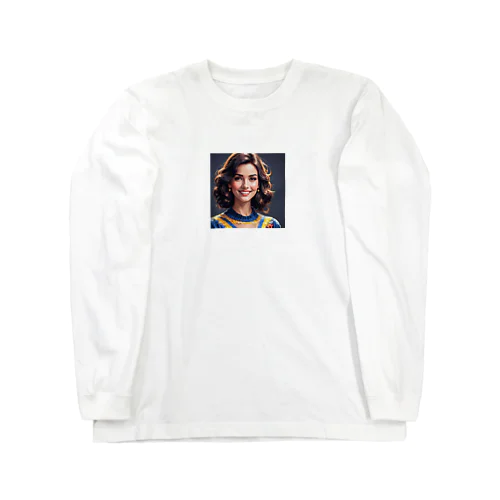 笑顔の美女 Long Sleeve T-Shirt