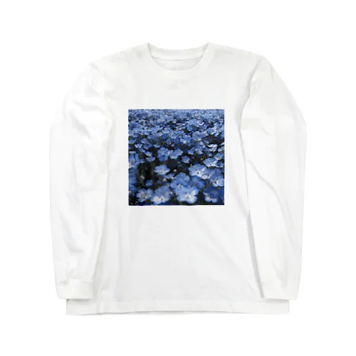 水色の小さな花　ネモフィラ Long Sleeve T-Shirt