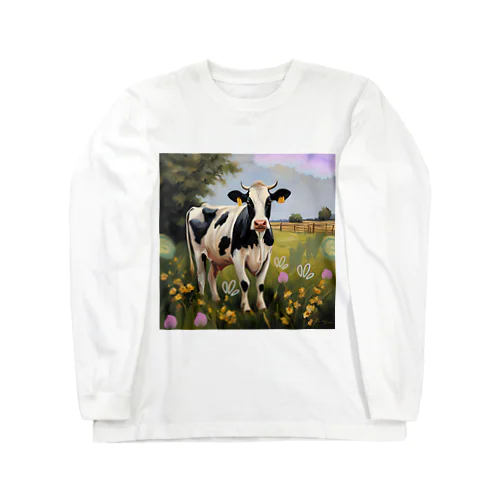 牧場の牛さん Long Sleeve T-Shirt