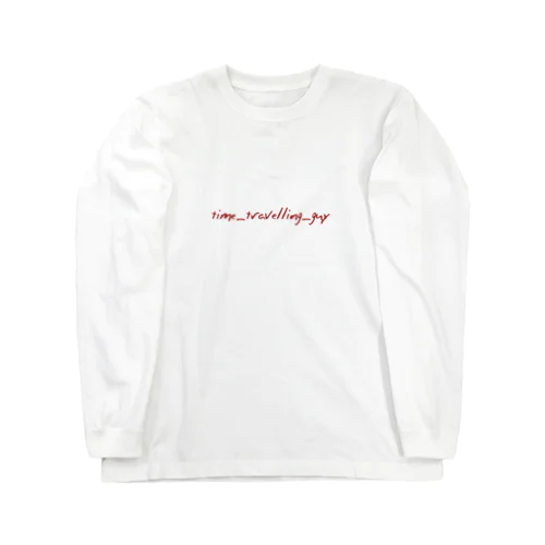 time_travelling_guy ロゴLST red Long Sleeve T-Shirt