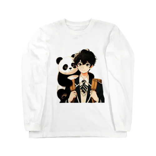 男の子　中学1年生　パンダ Long Sleeve T-Shirt