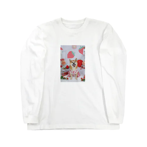 柴犬　いちご模様 Long Sleeve T-Shirt