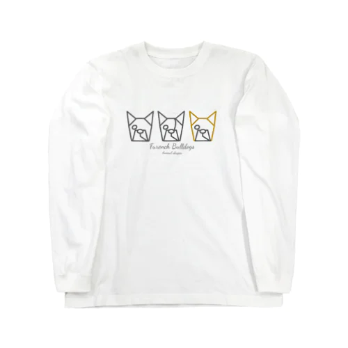 Furench Bulldogs Animal shapes Long Sleeve T-Shirt