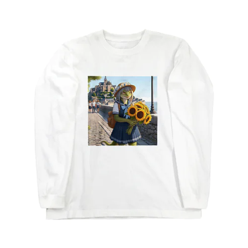 憧れの街来た女性のトカゲ人 Long Sleeve T-Shirt