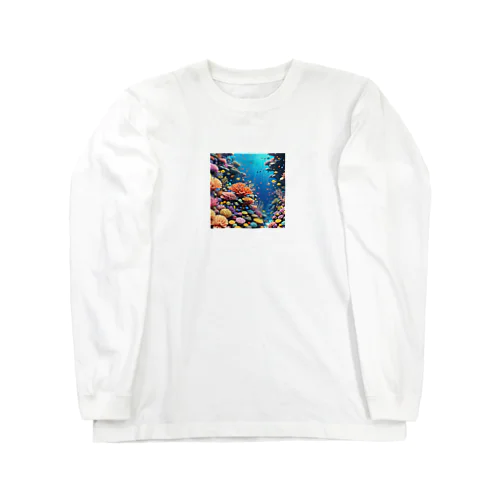 蒼いサンゴ礁 ロングスリーブTシャツ