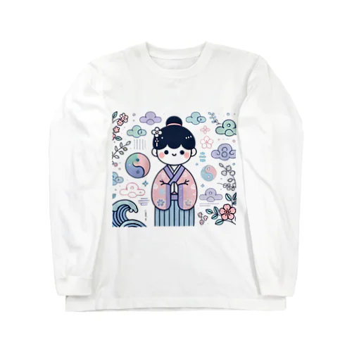 神画質の運気アップ癒しキャラ Long Sleeve T-Shirt