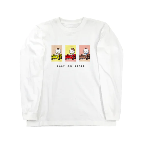 baby on board_natural pink Long Sleeve T-Shirt
