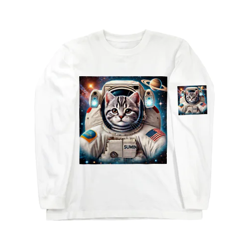 スペースcat ロングスリーブTシャツ