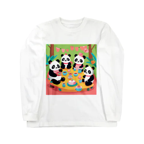 パンダのティーパーティー Long Sleeve T-Shirt