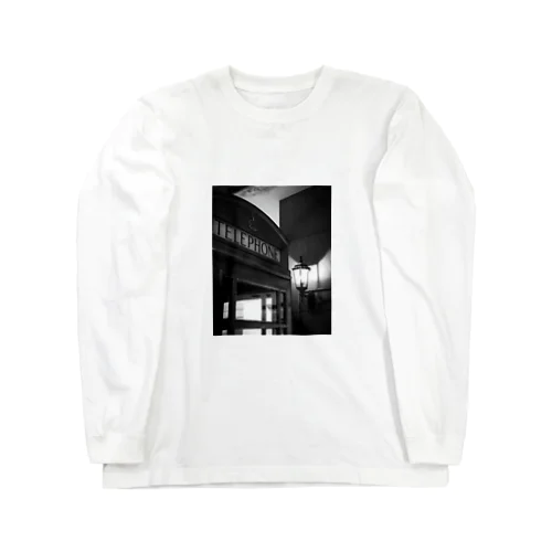 箱電話＠白黒 Long Sleeve T-Shirt