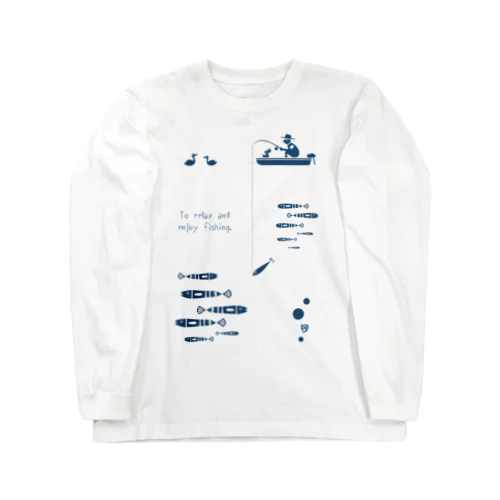 のんびりと釣りを楽しむ Long Sleeve T-Shirt