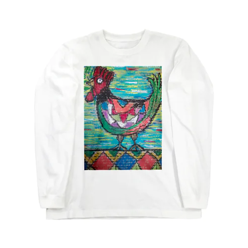 カラフルなニワトリ Long Sleeve T-Shirt