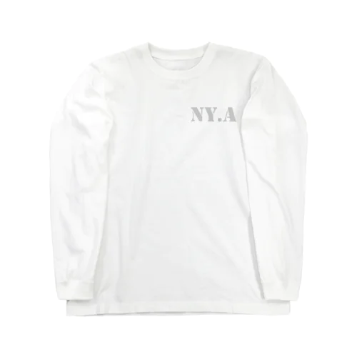 エヌワイドットエー(通称「ニャ」) ・ライトグレー Long Sleeve T-Shirt