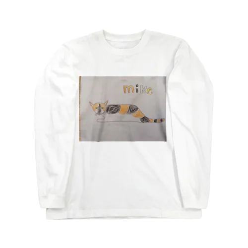 三毛猫絵画 Long Sleeve T-Shirt