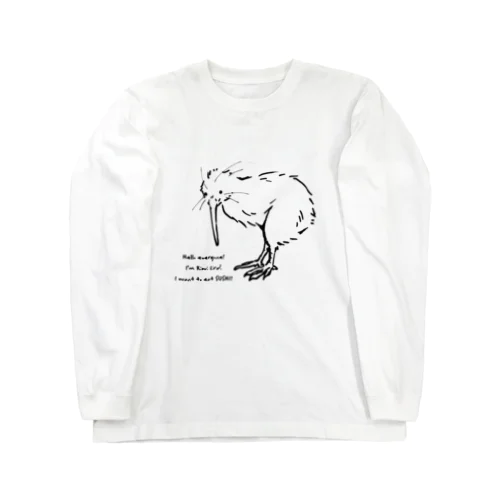 キウイバードと謎英文 Long Sleeve T-Shirt