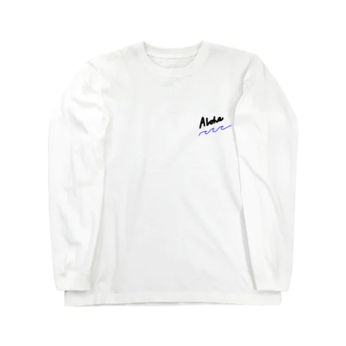 手書きaloha青波 Long Sleeve T-Shirt