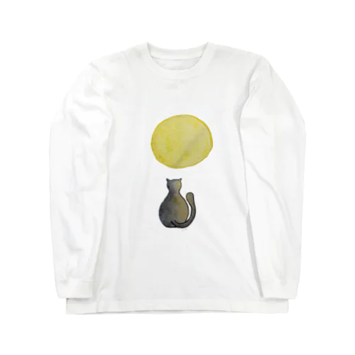 手書きオリジナルアート~猫と月~ Long Sleeve T-Shirt