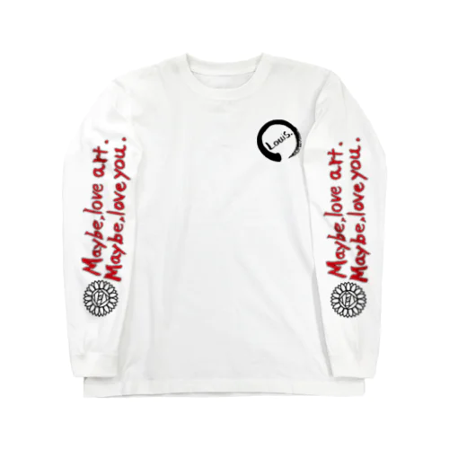 Louis_ 袖文字 赤色 Long Sleeve T-Shirt