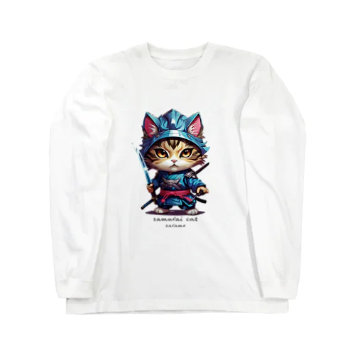 侍猫（サムライネコ）samurai_cat zarame Long Sleeve T-Shirt