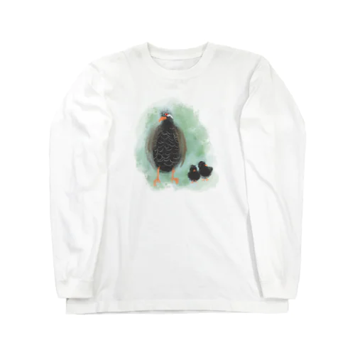 いきものイラスト（ヤンバルクイナの親子） Long Sleeve T-Shirt