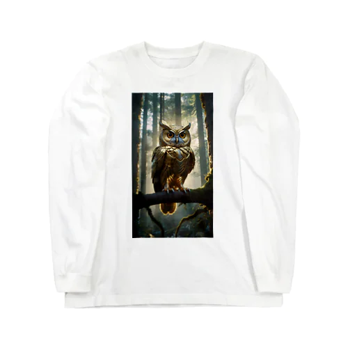 幸福なふくろう Long Sleeve T-Shirt