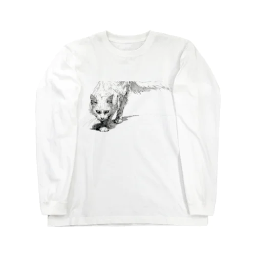 威嚇白猫 Long Sleeve T-Shirt