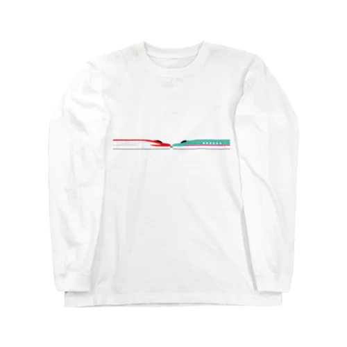 新幹線 こまちはやぶさ連結 Long Sleeve T-Shirt