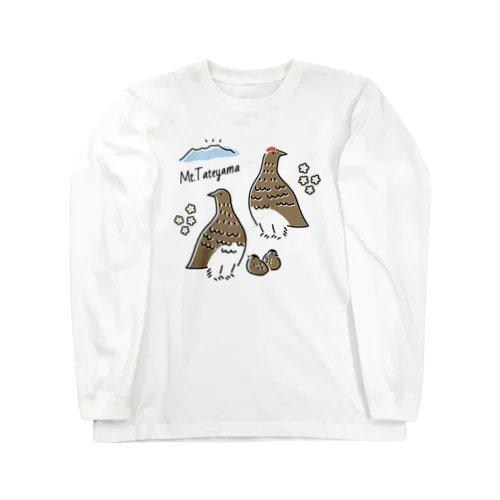 夏の立山で子育て中のライチョウさん Long Sleeve T-Shirt