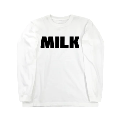 MILK ミルク シンプルBIGロゴ ストリートファッション ロングスリーブTシャツ